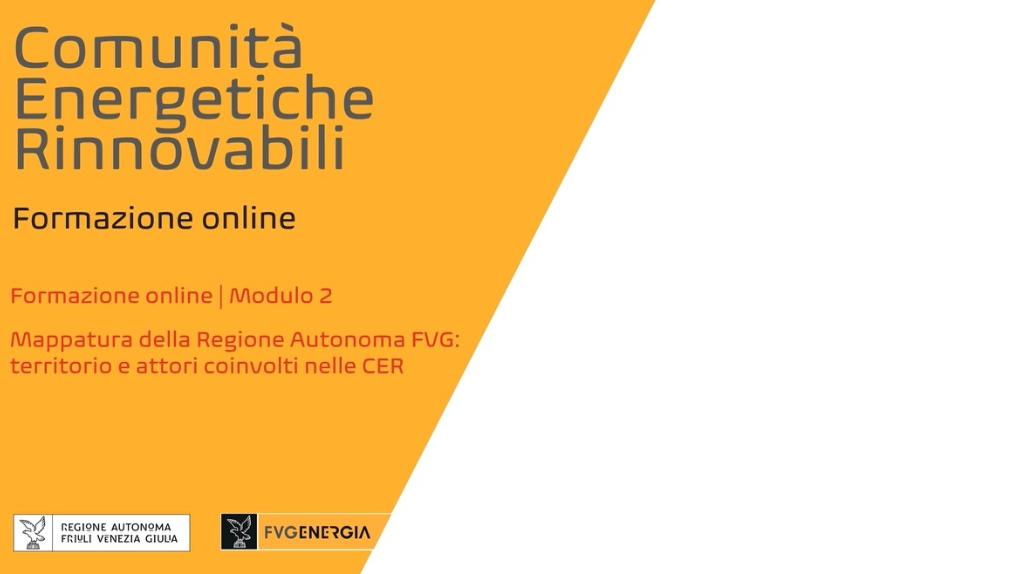 Mappatura della Regione: territorio e attori coinvolti nelle CER